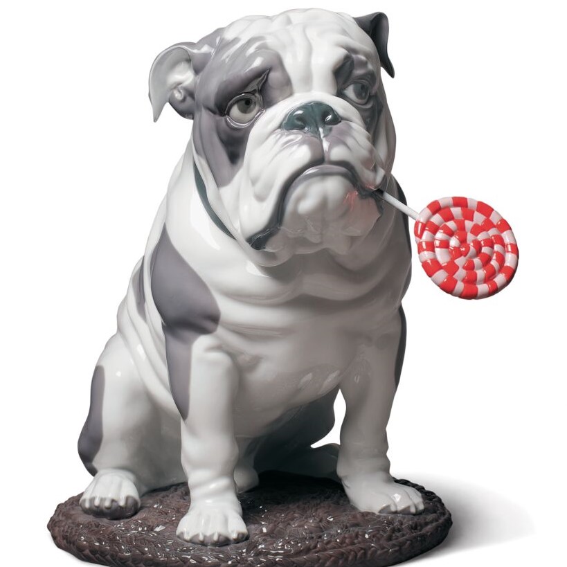 

Bulldog With Lollipop Dog Figurine