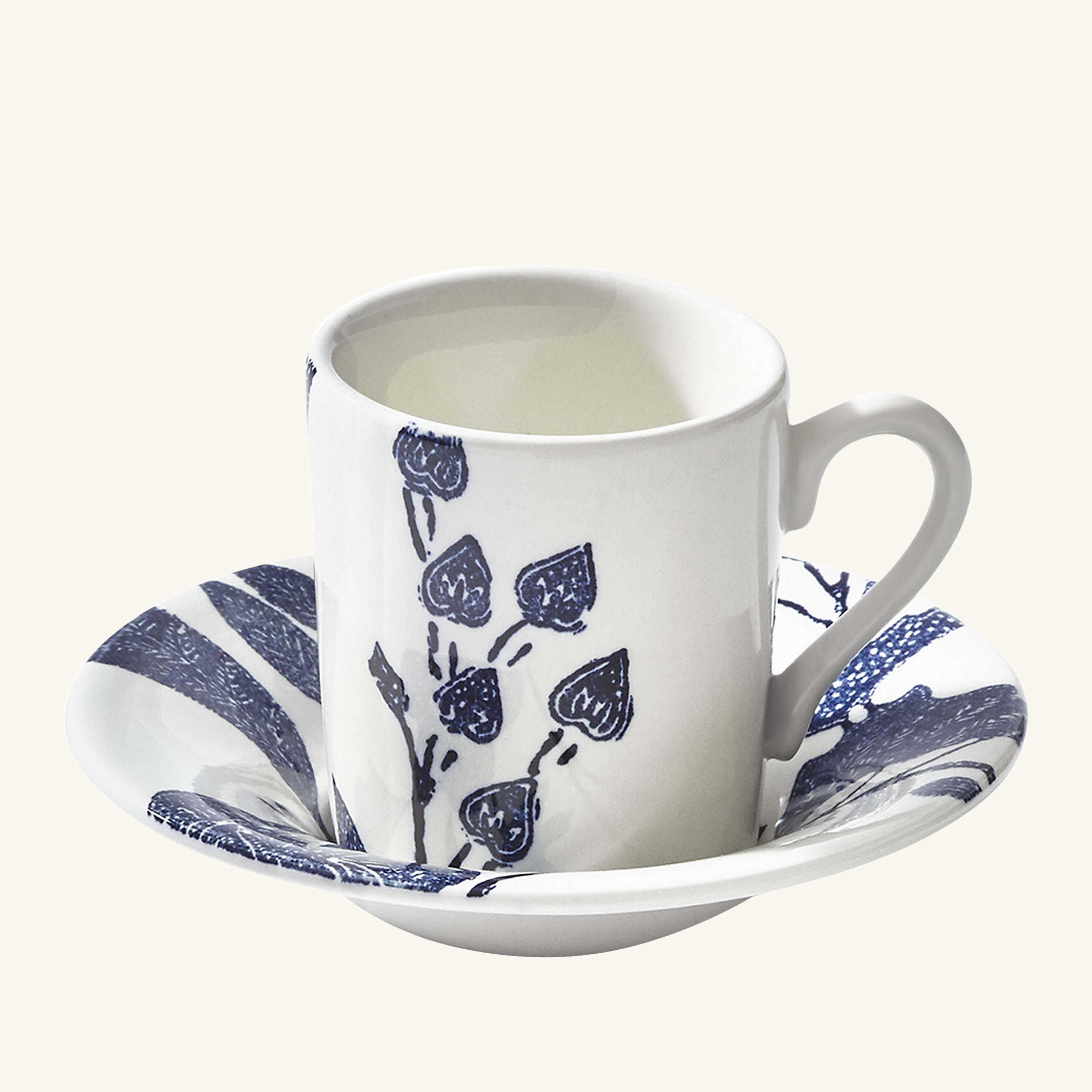 

Garden Vine Espresso Cup & Saucer - Indigo