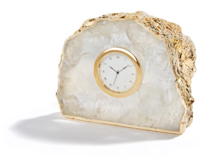 

Anna Ampliar Crystal And 24k Gold Clock