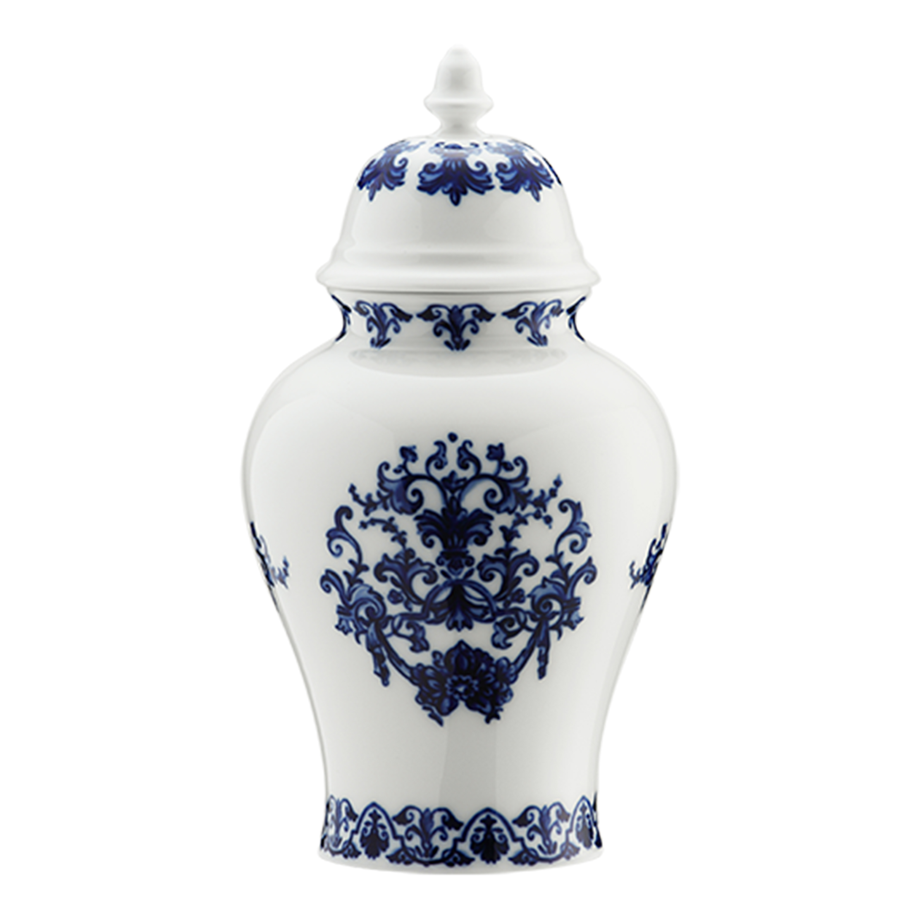 

Babele Blue Potiche Vase With Cover