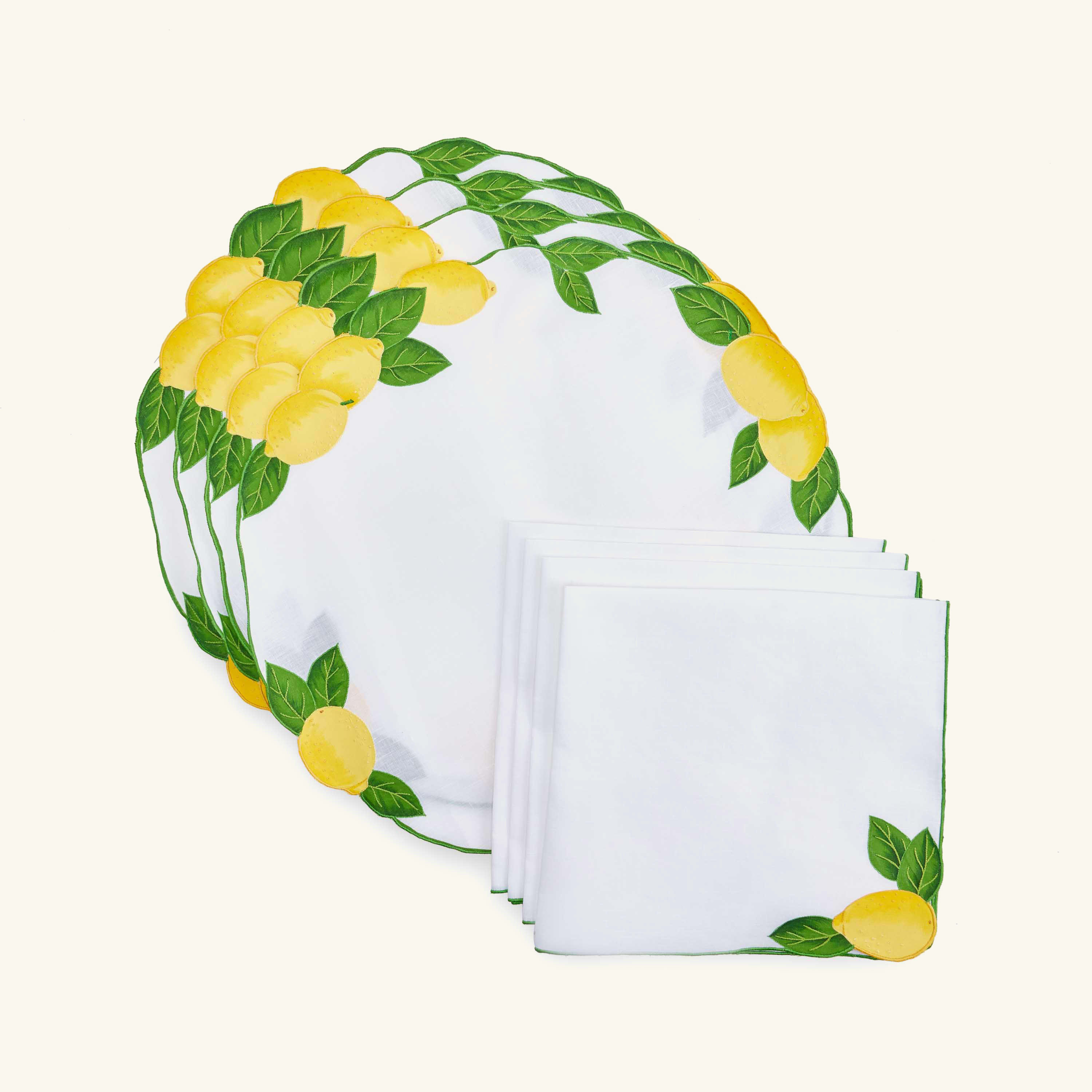 

Citron Set Of 4 Placemats & Napkins