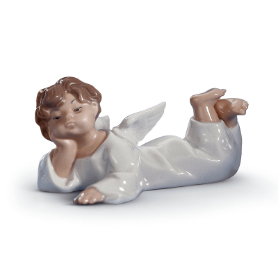 

Lladro Angel Laying Down Figurine