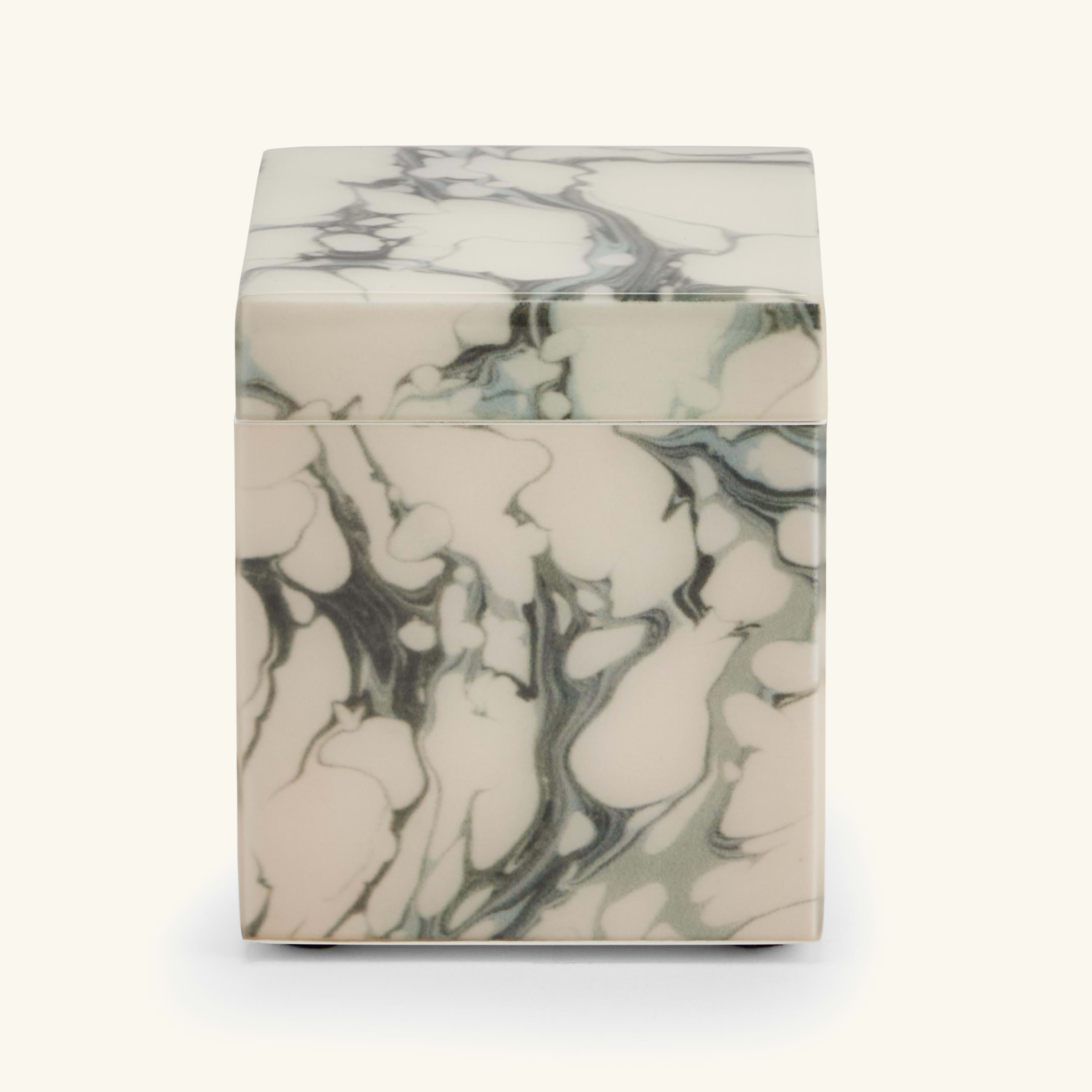 

Cream Carrara Lacquer Cube Box