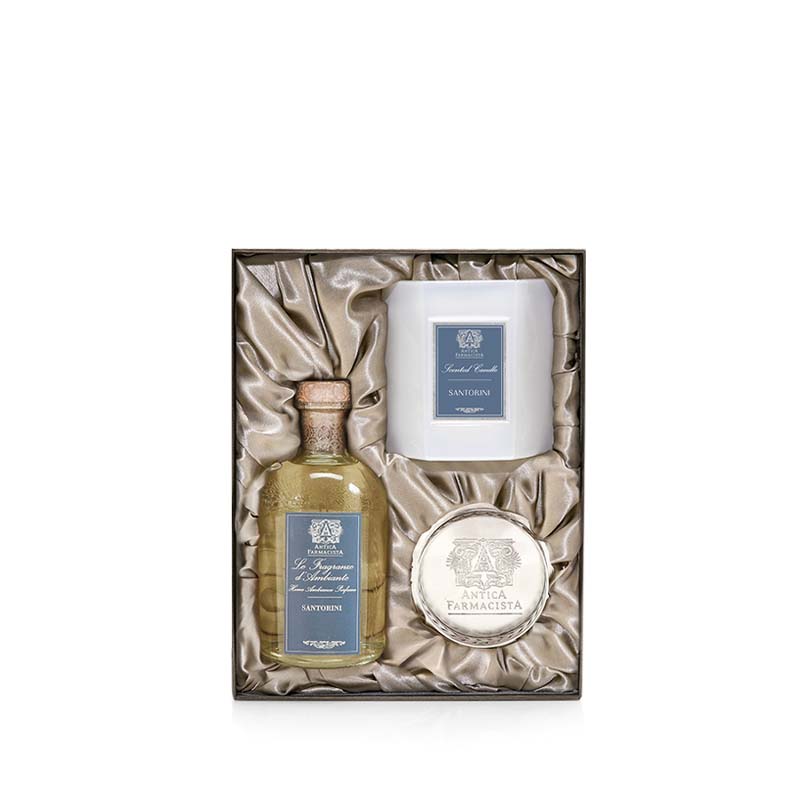 

Santorini Silver Gift Set 250ml, 9oz Candle And Tray