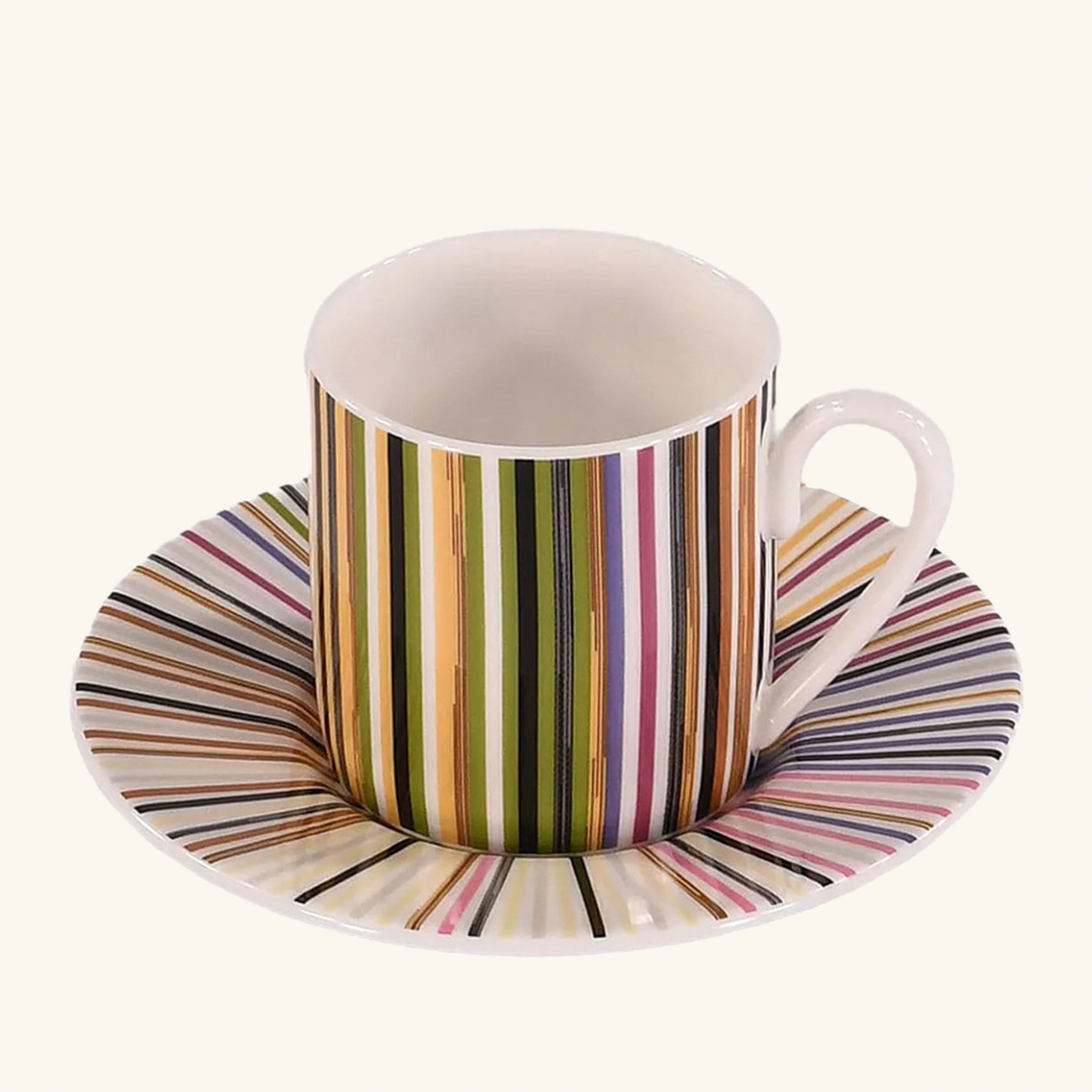 

Set Of 6 Stripes Jenkins Coffee Cup & Saucer