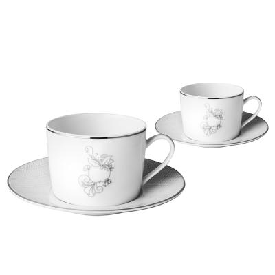 

Jardin D'eden-set Of 2 Teacups And Saucers