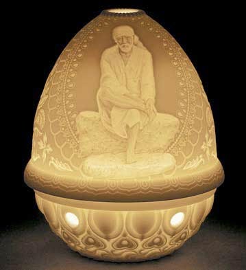 

Classic Lithophane Votive Light - Sai Baba