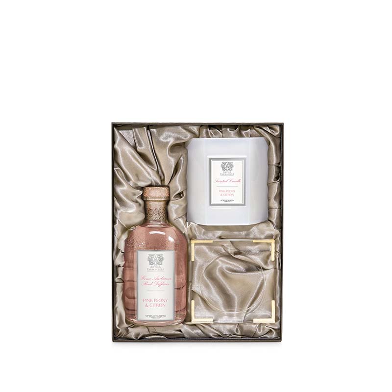 

Pink Peony & Citron Lucite Gift Set 250ml, 9oz Candle And Tray