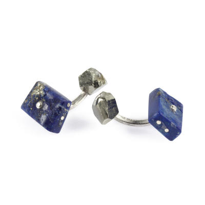 

Mazlo Cufflinks Lapis-lazuli. Pyrite.silver