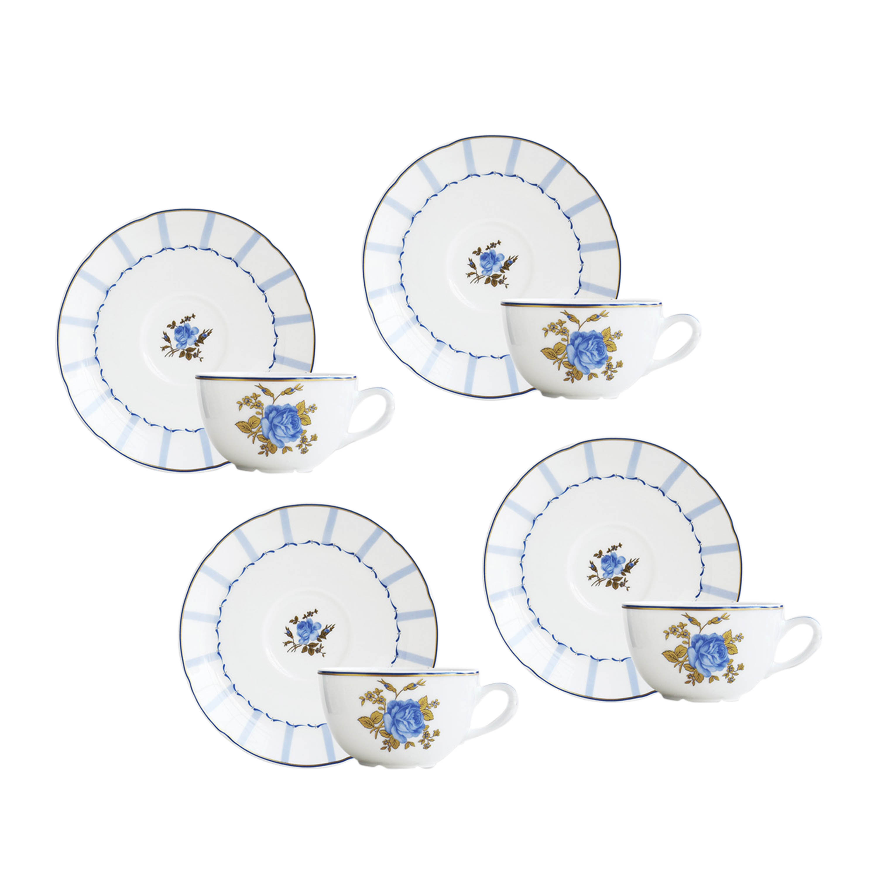 

Brocante Tea Cup And Saucer Gift Box - Set Of 4