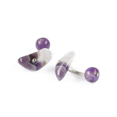 

Mazlo Cufflinks Amethyst.silver