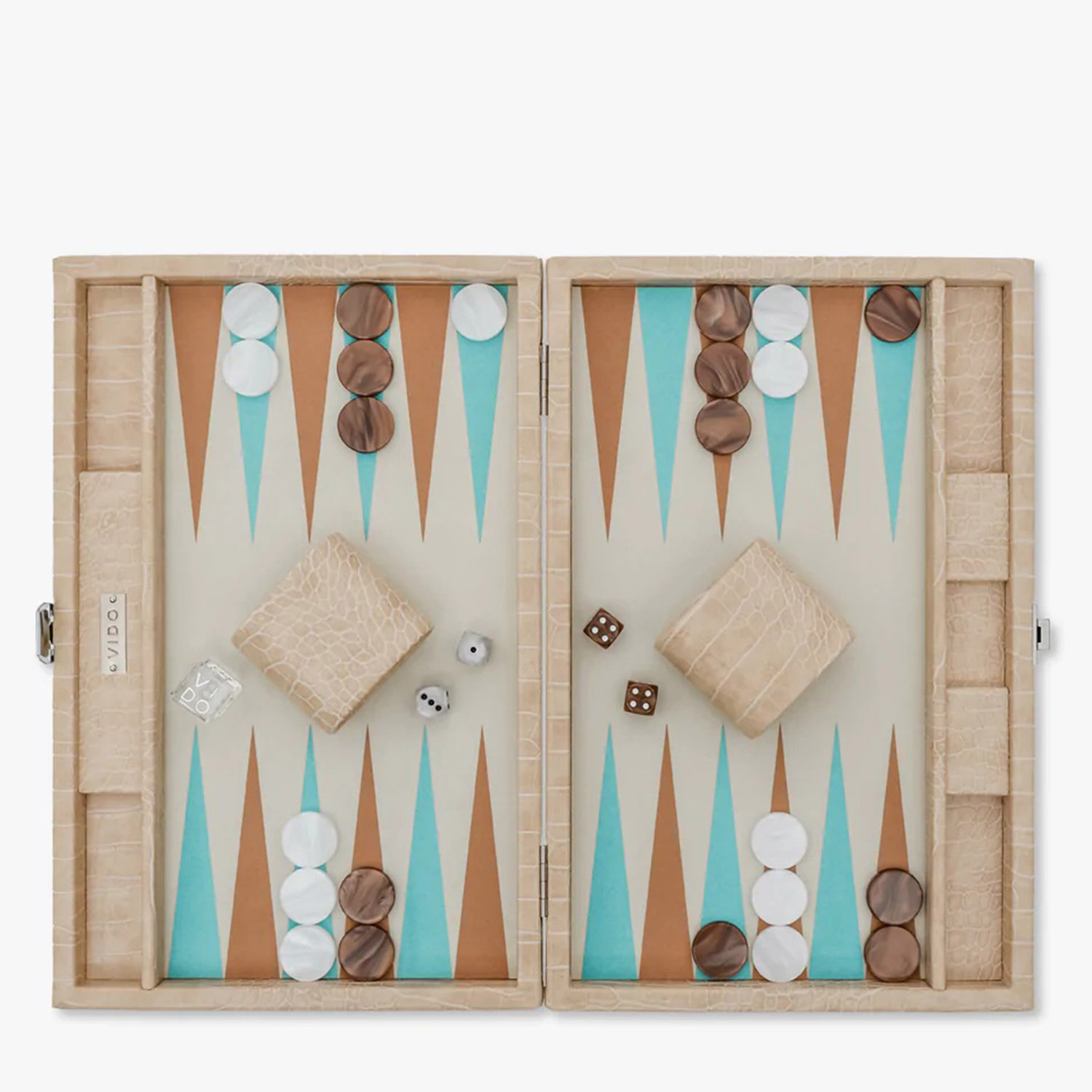 

Beige Alligator Medium Backgammon