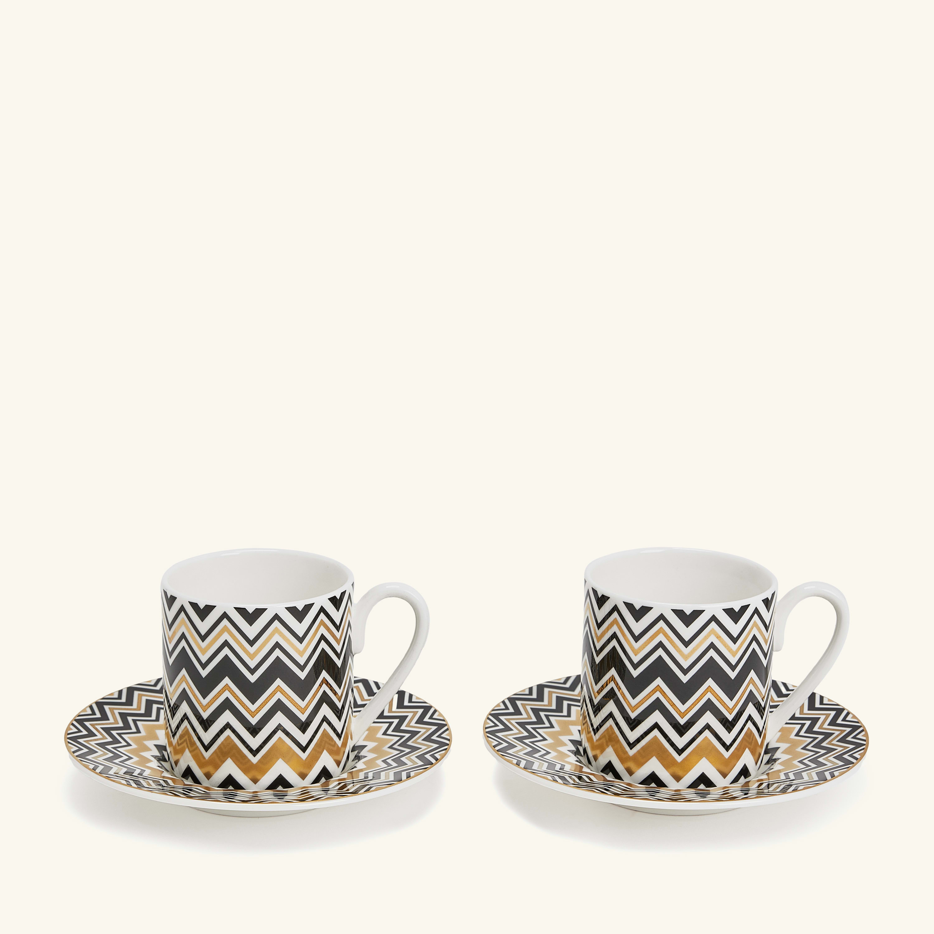 

Zig Zag Gold Coffee Cup & Saucer