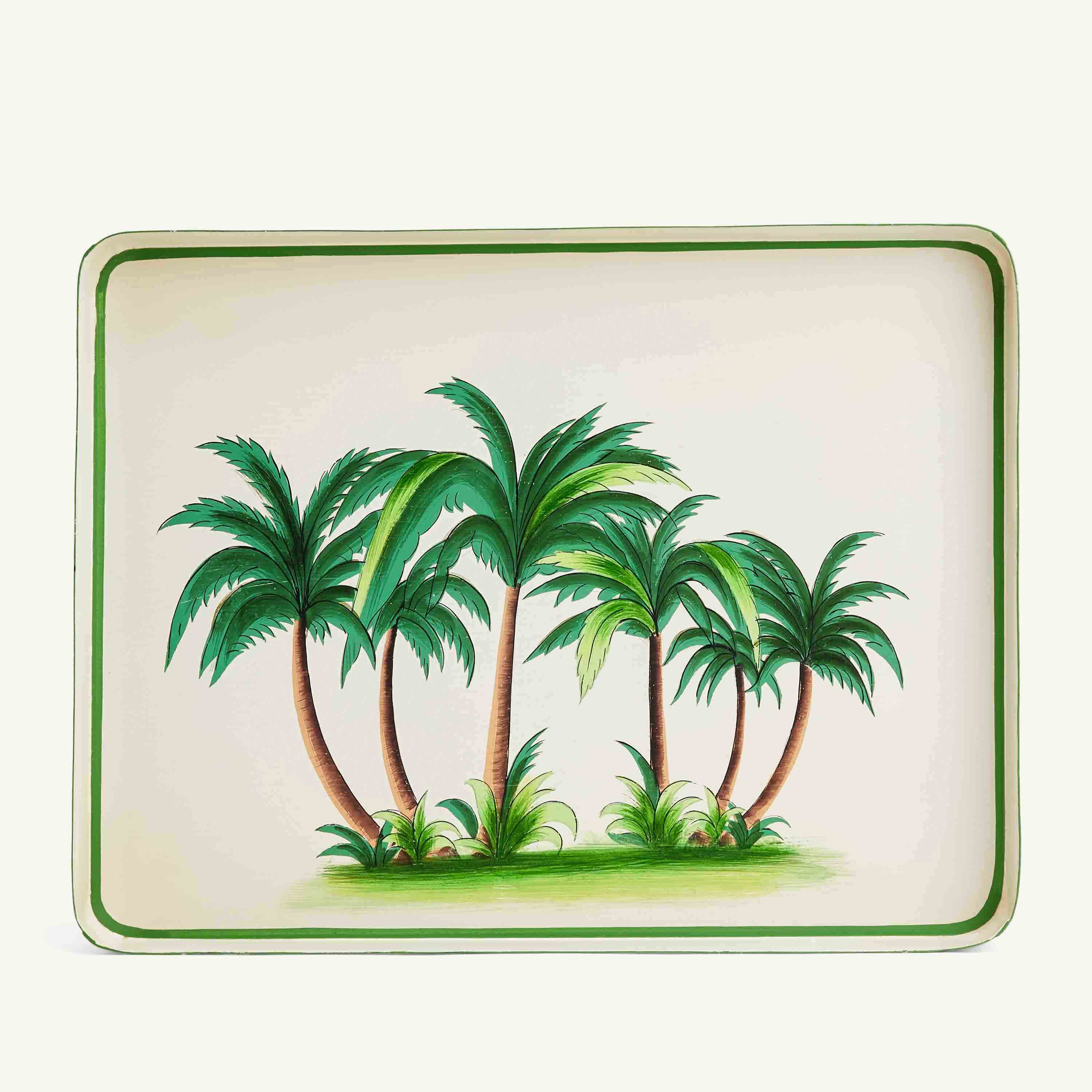 

Flora Hand Painted Palm Tree Tray