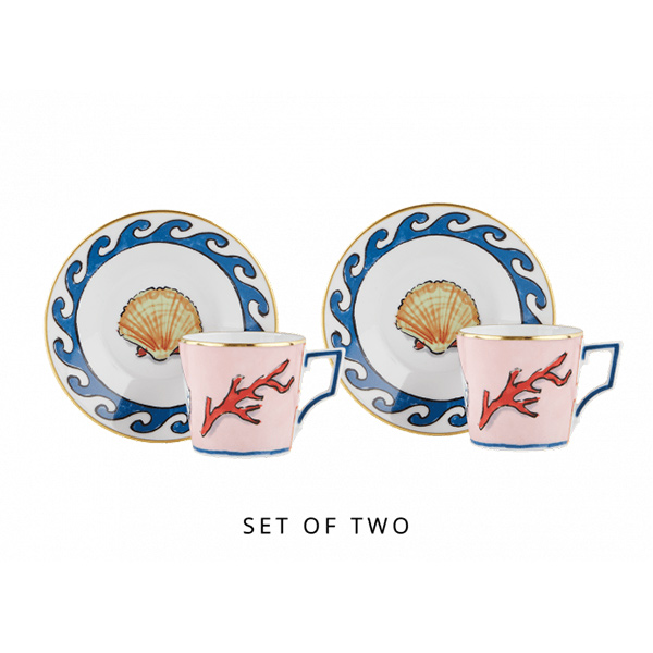 

Il Viaggio Di Nettuno Coffee Cups And Saucers Set Of 2