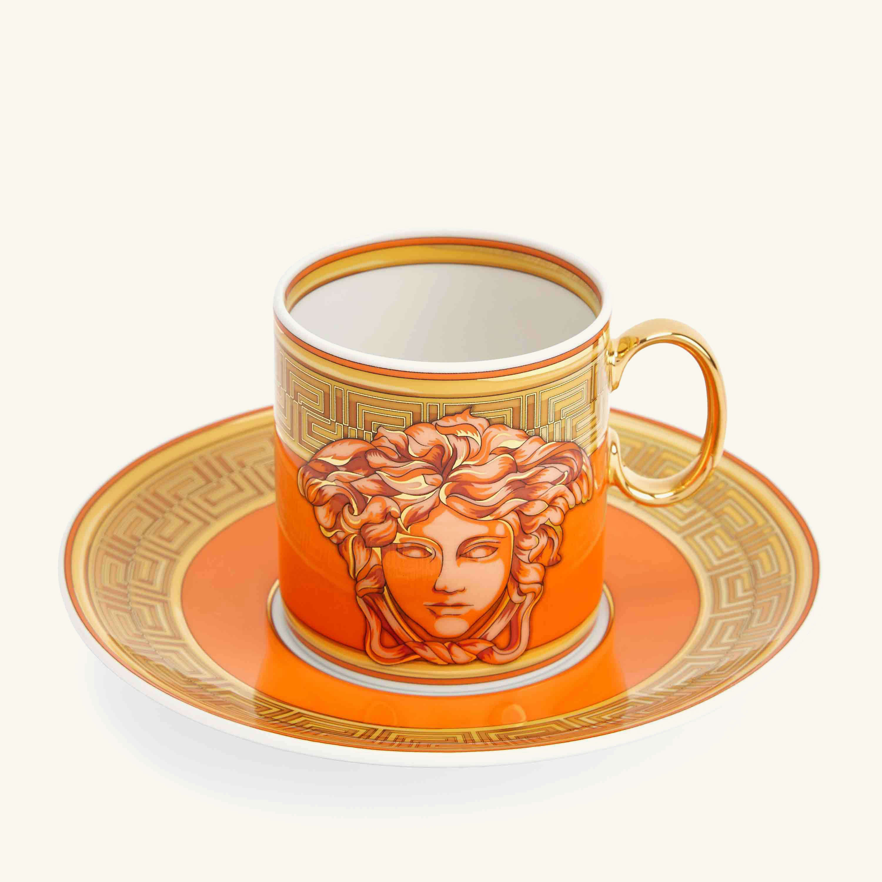 

Orange Coin Espresso Cup & Saucer