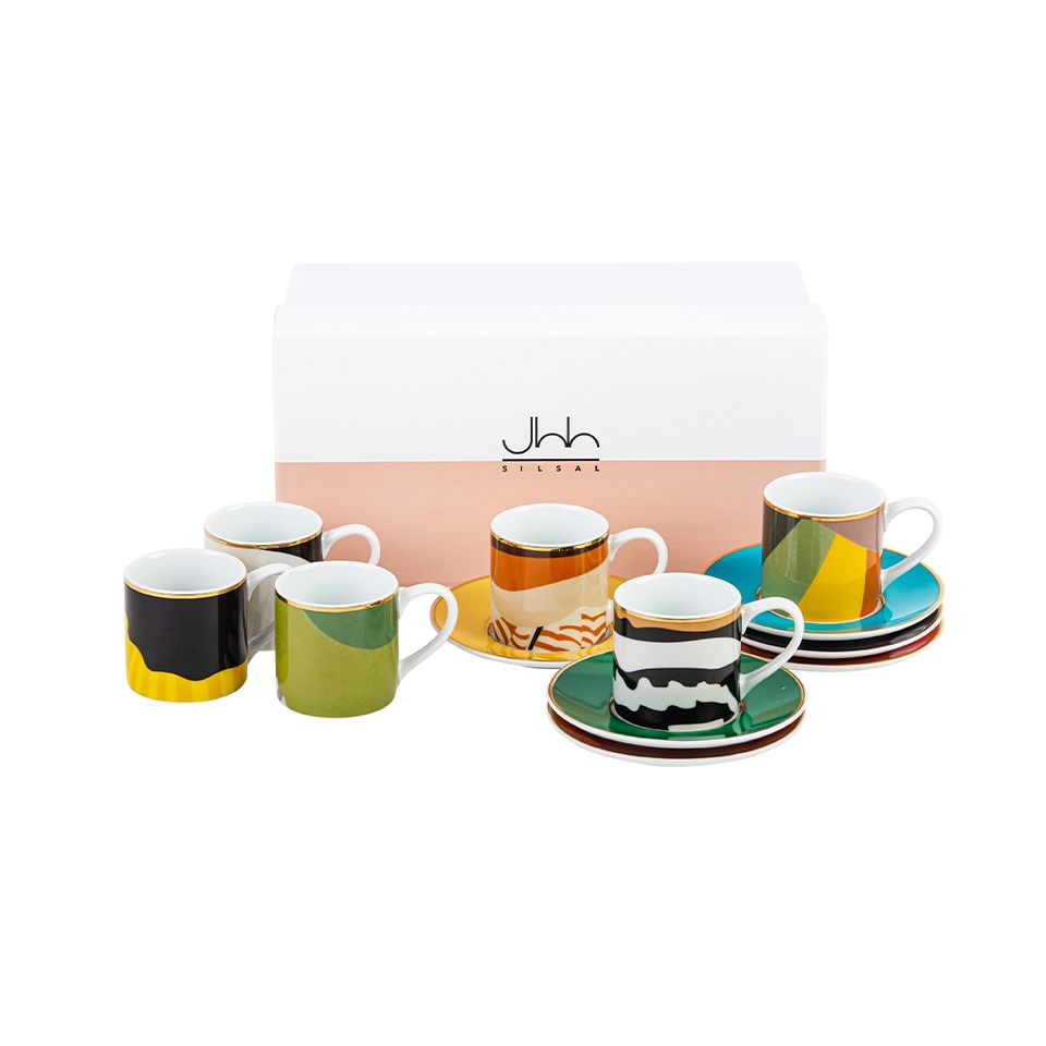 

Set Of 6 Sarb Espresso Cups And Saucers