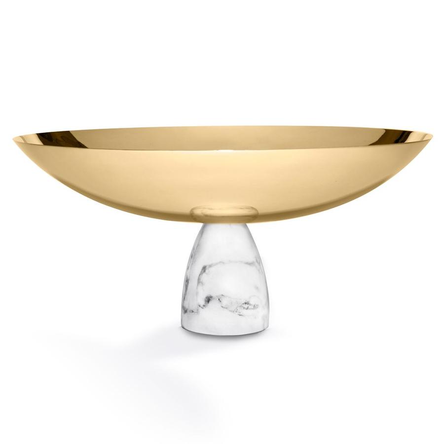 

Coluna Carrara Marble And Gold Nut Bowl