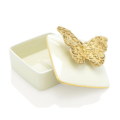 

Jay Strongwater Liz Gilded Butterfly Porcelain Box