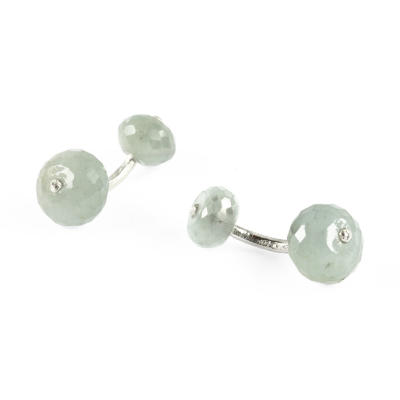 

Mazlo Cufflinks Aquamarine Silver With Box