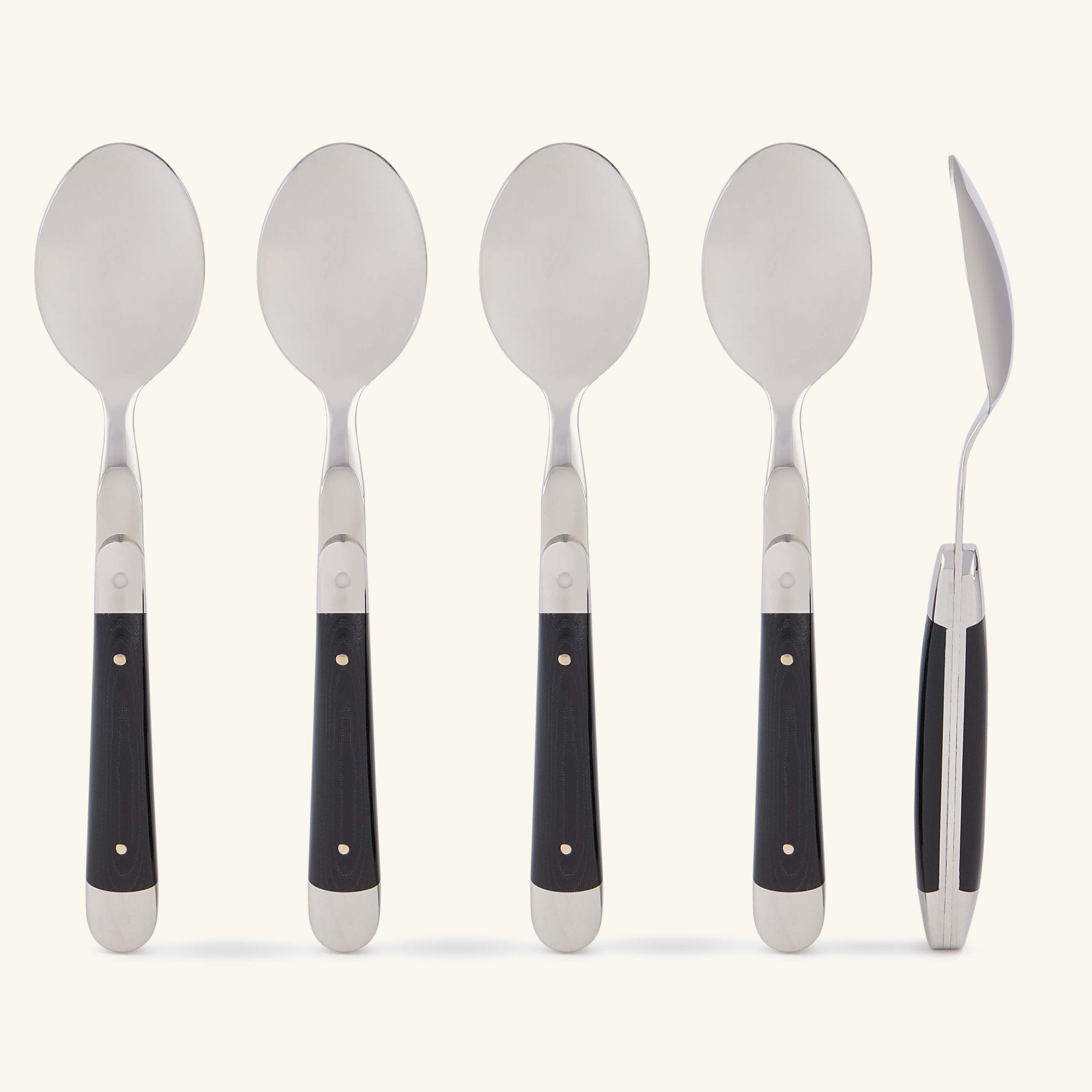 

Set Of 6 - Black Handle Coffee Spoons