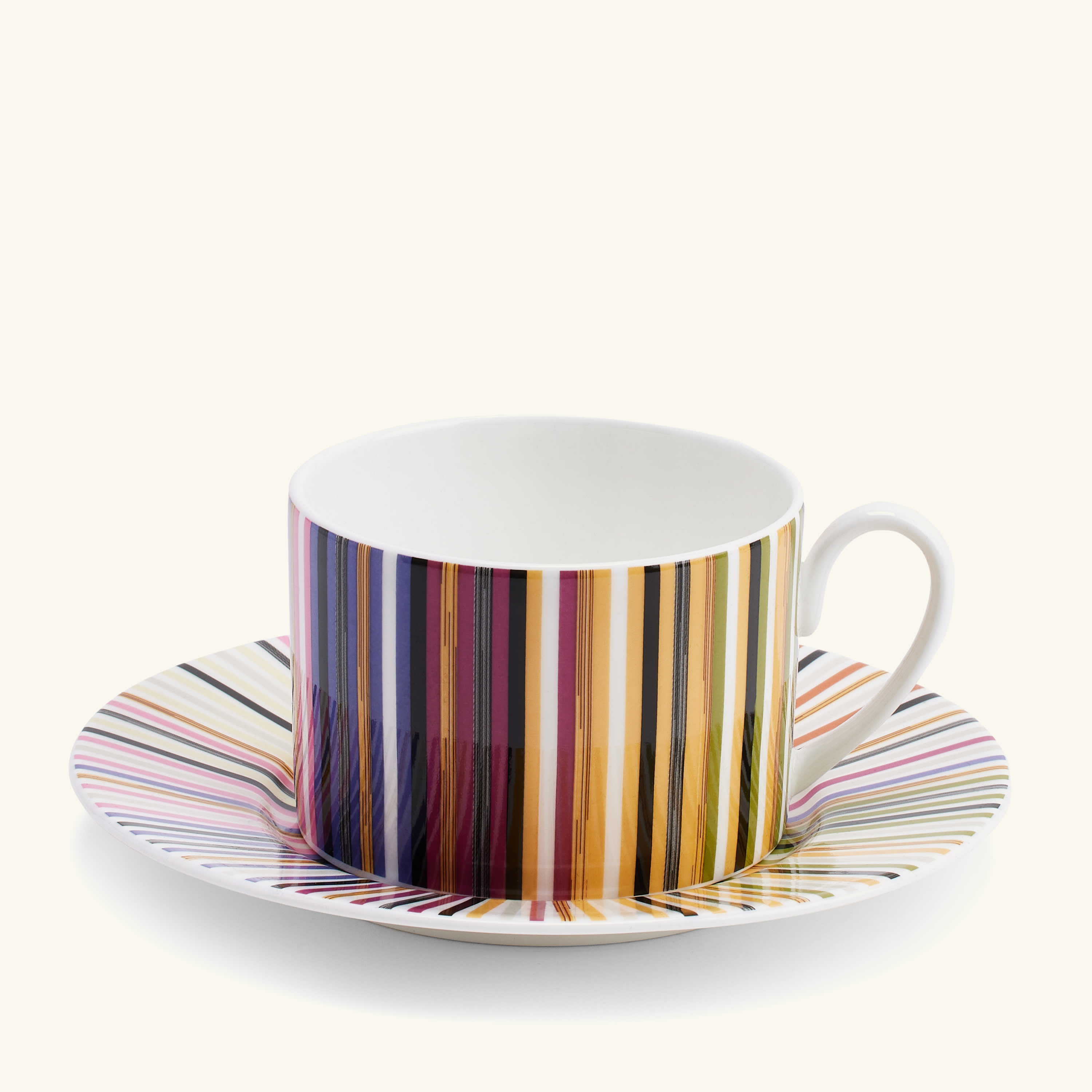 

Set Of 6 Stripes Jenkins Tea Cup & Saucer