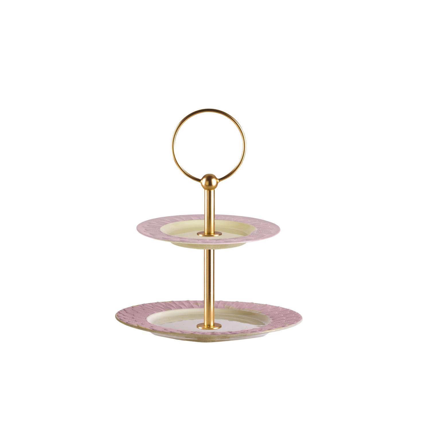 

Villari Peacock 2-Tier Cake Stand